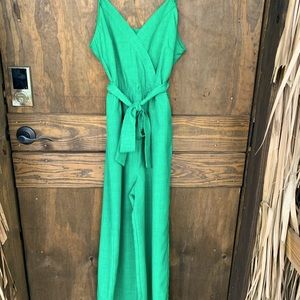 Green jumpsuit